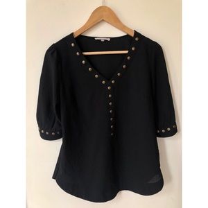 41 hawthorn Stitch Fix Black Lisbon stud blouse